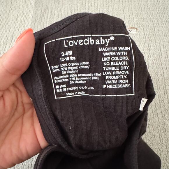 L'ovedbaby Black Short Sleeve Short Two Piece Set - 3 to 6 Months - Picture 3 of 6